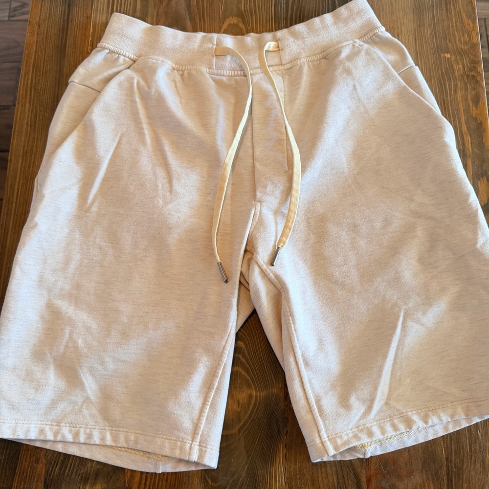 Lululemon Cream Drawstring Shorts
